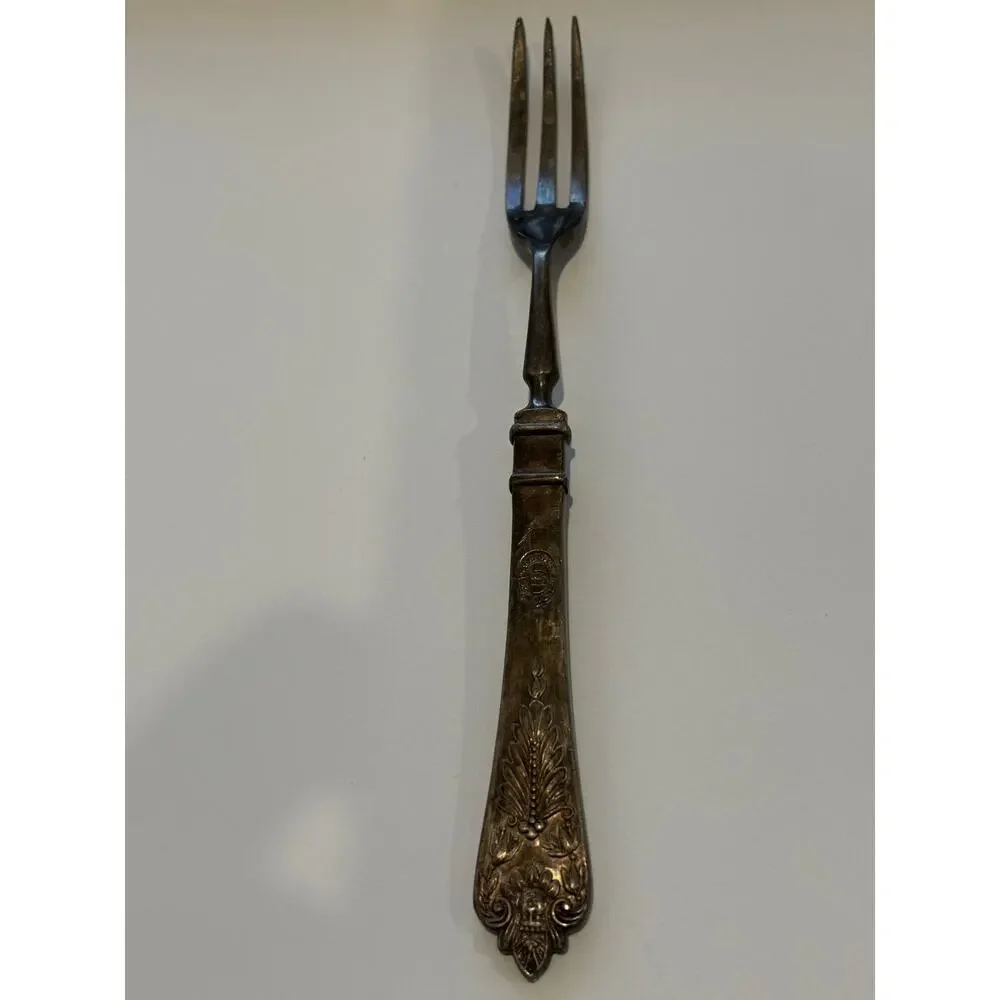Antique Canadian Pacific Silver Plated Cocktail Fork Elkihngton 1922